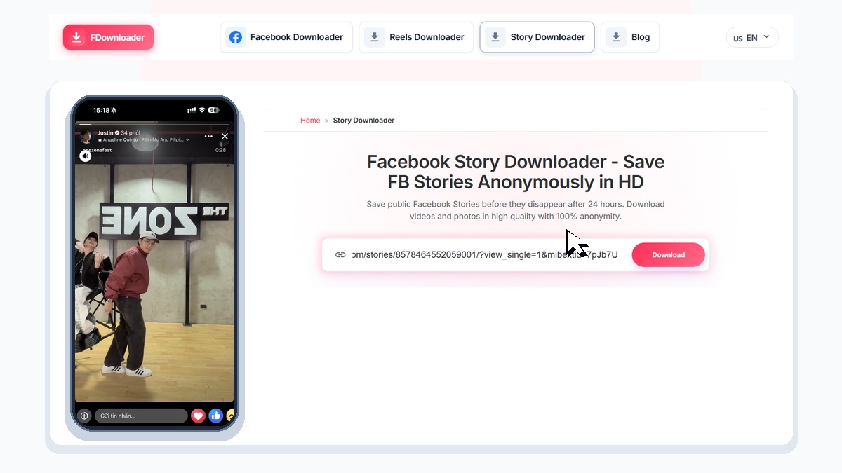 Facebook Story Downloader HD Video and Photo Saver on FDownloader