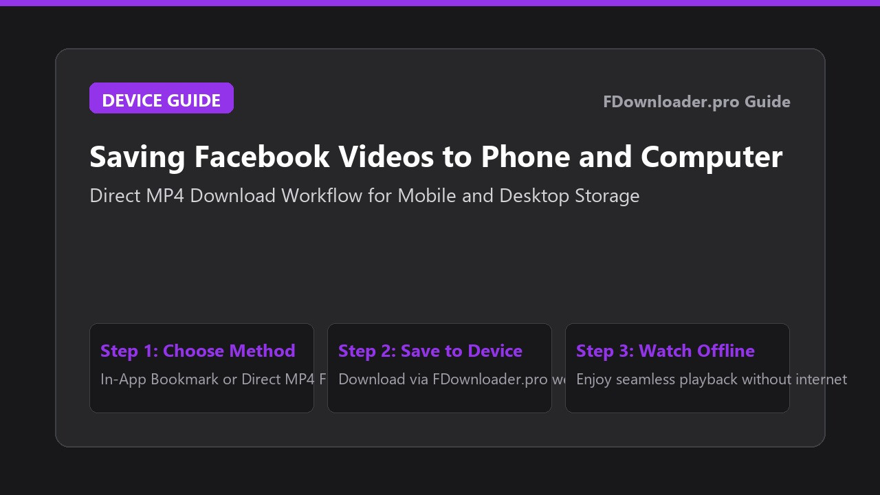 Saving Facebook Videos to Phone and PC Workflow
